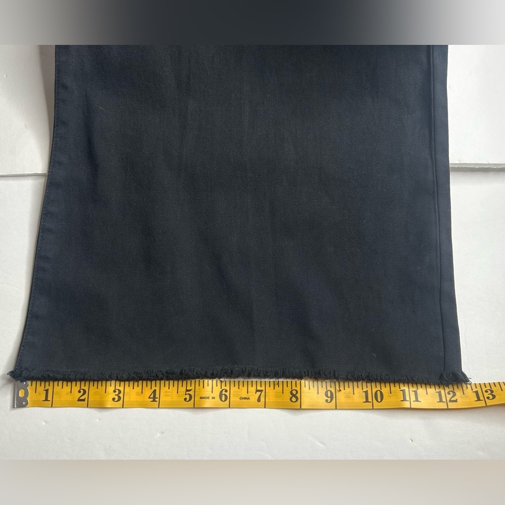 NWT Pistola Sasha Cargo High Rise Pants Womens 32 Black Relaxed Flare Frayed Hem - Picture 13 of 13